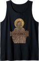 Girl Angel of Hope with a Halo Esperance Brown Vintage Art Tank Top