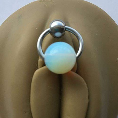 Moonstone Door Knocker VCH Piercing Barbell.