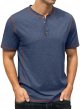 Sailwind Mens Henley Short Sleeve T-Shirt Cotton Maverick Shirt