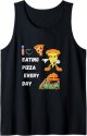 I LOVE EATING PIZZA EVERYDAY Tank Top