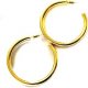 Gold Hoop Earrings Gold Plated Round Hoop Earrings 2 inch Pierced
