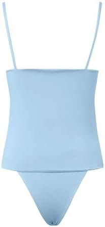 Women's Halter Vest Sexy Deep Sqaure Neck Tank Top Sleeveless Slim Solid Color Basic Top Y2K Vest for Women