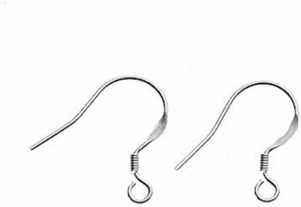 New Teardrop Swirl Dangle Handblown Glass 925 Sterling Silver French Wire Hook Hook Earrings