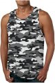 Mens Tank Top Casual Camo Gym Bodybuilding Sleeveless Muscle T Shirts Cut Off Shirts Athletic Fitness Tee