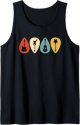 Guitar Pick Gift For Guitarist Retro Vintage Tank Top