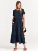 ANRABESS Womens 2025 Summer Casual Maxi Dress A line Tiered Flowy Short Sleeve Crewneck T Shirt Beach Travel Long Dresses