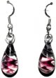New Teardrop Swirl Dangle Handblown Glass 925 Sterling Silver French Wire Hook Hook Earrings