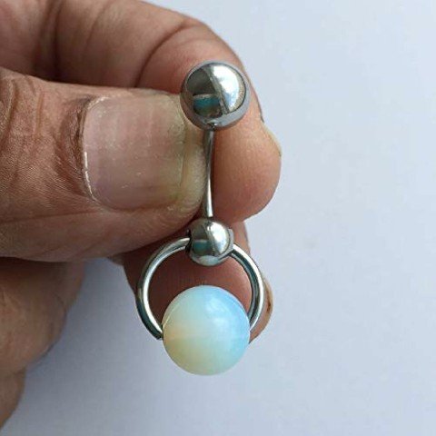Moonstone Door Knocker VCH Piercing Barbell.