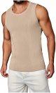 Men's Knitting Tank Tops Summer Trendy Sleeveless Muscle T Shirts Casual Gym Workout Basic Athletic Shirts