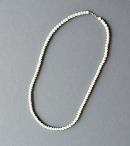 Artist Unknown Cream/Off-White Classic/Elegant 30" Long Faux Pearl Strand Necklace